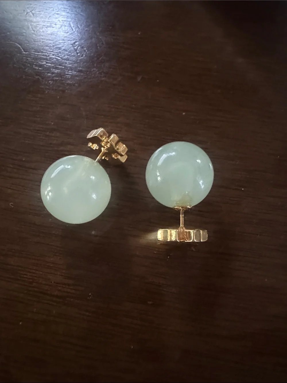 Tory Burch Jade style and Gold Double-Face Kira T Logo Studs NEW $129